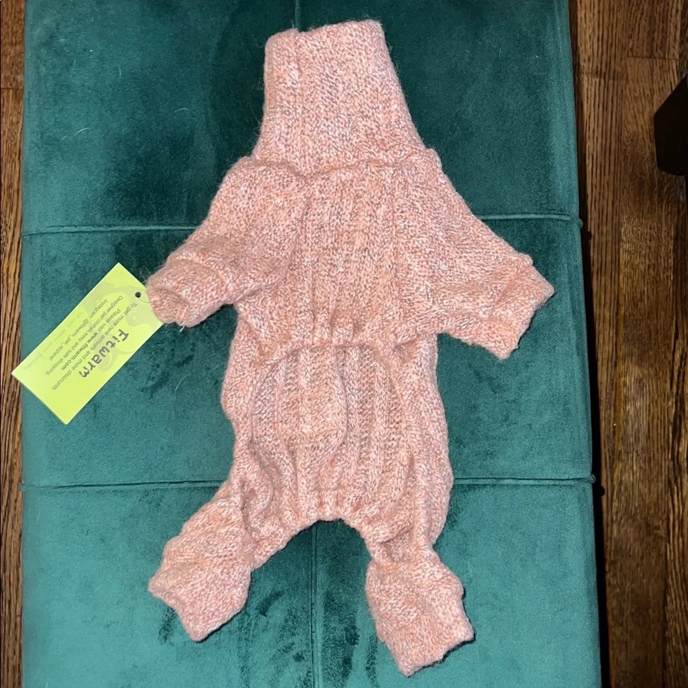 FitWarm knitted onesie for dogs.